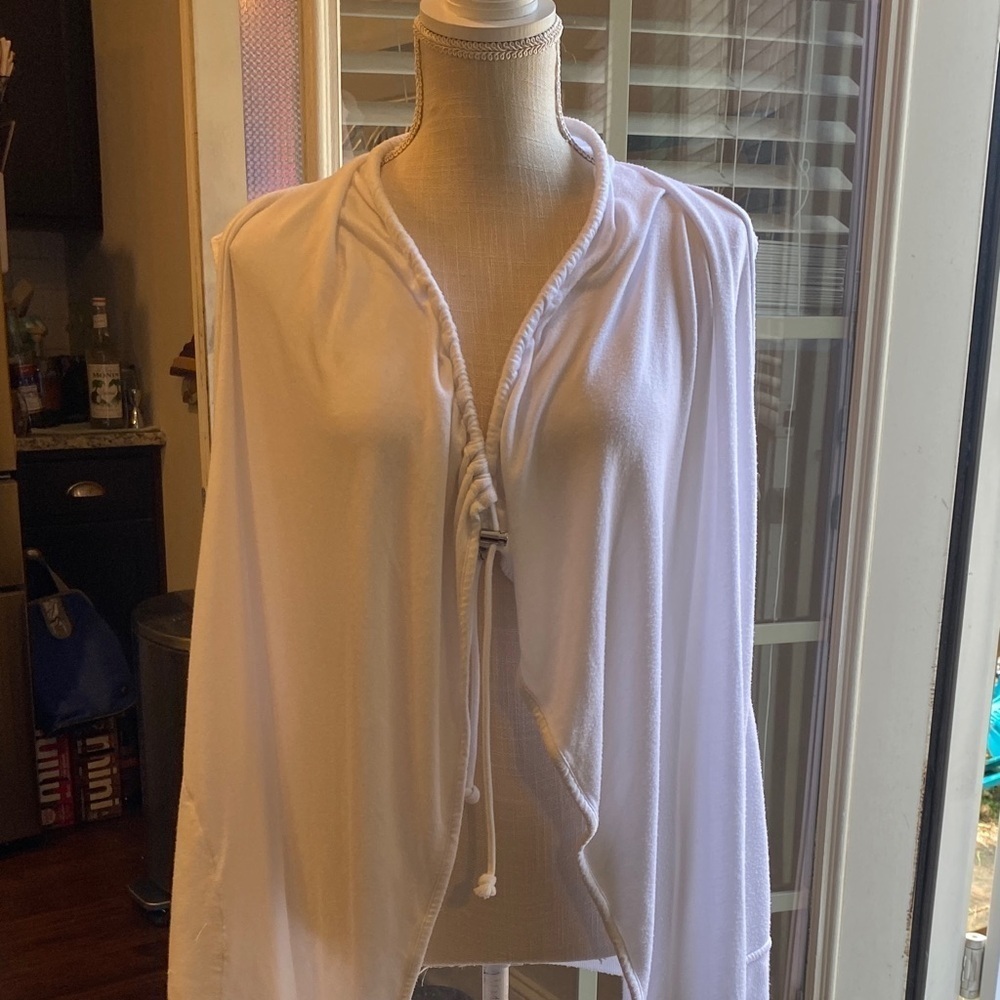 Athleta sleeveless open vest jacket toggled size L